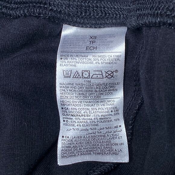 Old Navy Ribbed Henley Short Black Size XS Lounge Pajama Casual Sleep Stretch - Picture 6 of 7